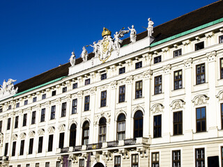 Fototapeta na wymiar White bulding with a lot of windows in Vienna