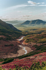 country landscape with the river