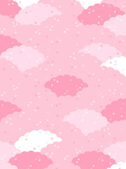 満開の桜　背景素材（縦向き）