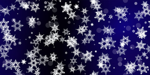 Falling Snowflakes seamless pattern flying snow