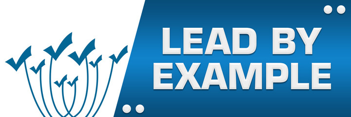 Lead By Example Blue Lines Tick Marks On Top Left Horizontal 