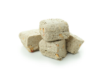 Halva with nuts isolated on white background