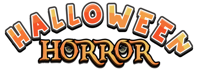 Halloween Horror word logo