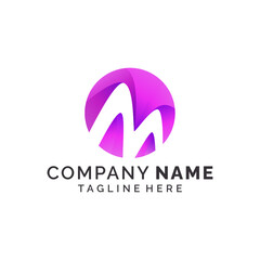 Obraz premium Letter M colorfull logo design