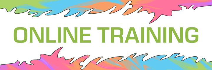 Online Training Colorful Painting Top Bottom Horizontal 