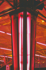 Intense image of neon lights in a fair