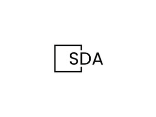 SDA letter initial logo design vector illustration