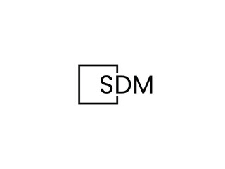 SDM letter initial logo design vector illustration