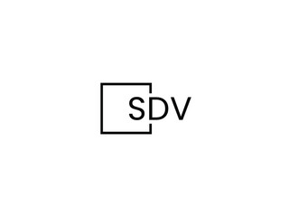 SDV letter initial logo design vector illustration