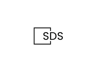 SDS letter initial logo design vector illustration