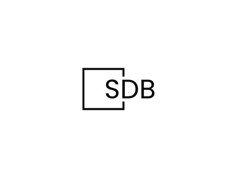 SDB letter initial logo design vector illustration