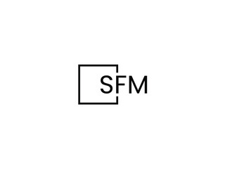 SFM letter initial logo design vector illustration