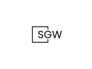 SGW letter initial logo design vector illustration