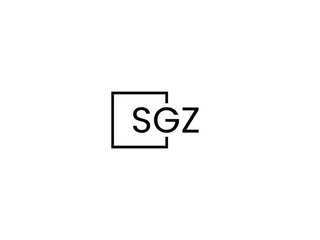 SGZ letter initial logo design vector illustration