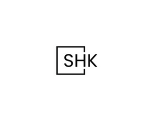 SHK letter initial logo design vector illustration