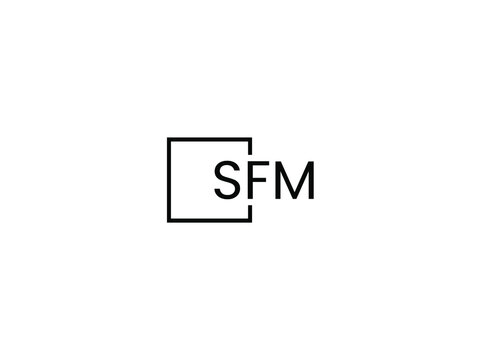 SFM letter initial logo design vector illustration