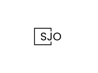 SJO letter initial logo design vector illustration