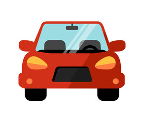 Simple car vector illustration ( front view )