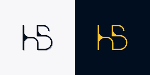 Minimalist abstract initial letters HB logo