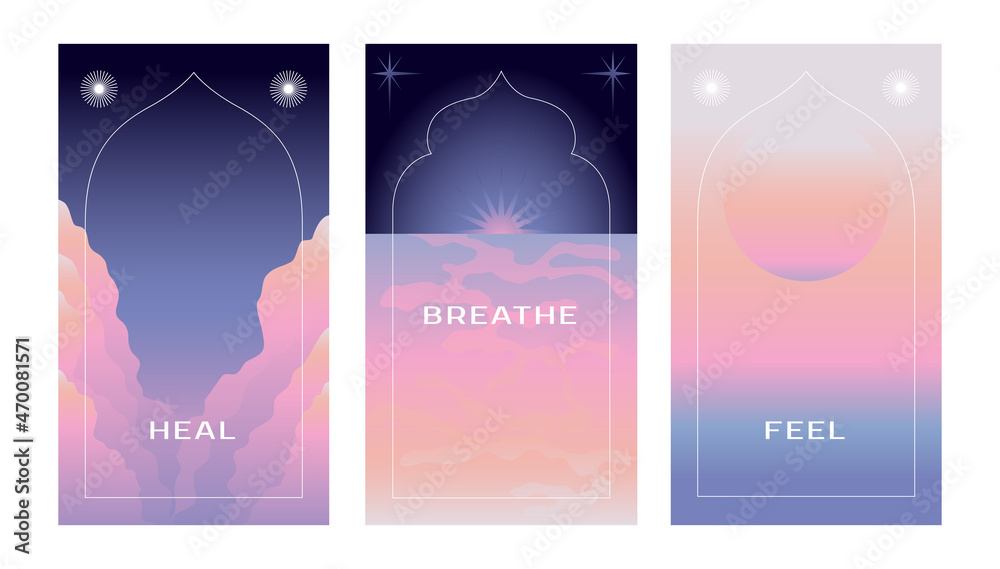 Poster Vector abstract backgrounds and banners - gradient shapes and forms, graphic design templates for social media posts and stories with copy space for text