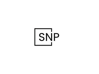 SNP letter initial logo design vector illustration