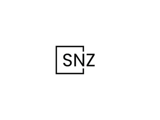SNZ letter initial logo design vector illustration
