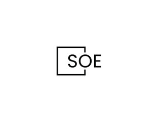 SOE letter initial logo design vector illustration