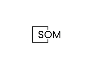 SOM letter initial logo design vector illustration