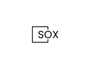 SOX letter initial logo design vector illustration