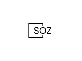 SOZ letter initial logo design vector illustration