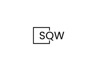 SQW letter initial logo design vector illustration