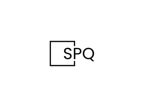 SPQ letter initial logo design vector illustration