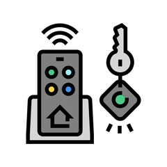 key finder color icon vector. key finder sign. isolated symbol illustration
