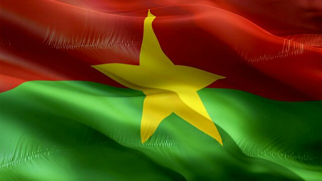 Burkina Faso flag. 3d Burkina Faso flag waving video. Sign of Burkina Faso seamless loop animation. Burkina Faso flag HD resolution Background Closeup 1080p HD video for Independence Day,Victory day
