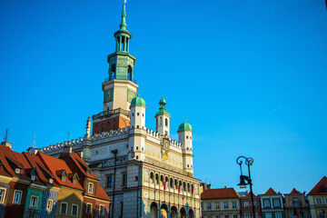 Fototapeta na wymiar Street view of Poznan city, Poland