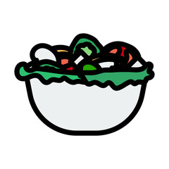 Icon Of Salad In Plate