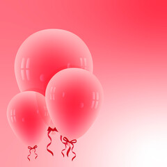pink balloons. balloons on the background