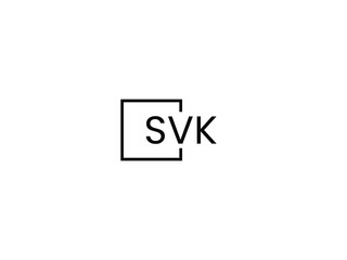 SVK letter initial logo design vector illustration