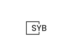 SYB letter initial logo design vector illustration