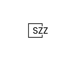 SZZ letter initial logo design vector illustration
