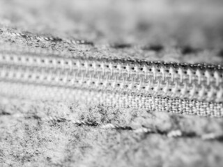 Close up of a zip