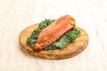 Smoked chicken breast for snack