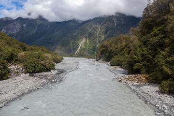 View of the Fox River in New Zealand