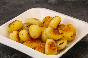 Roasted baby potato in the bowl