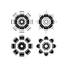 Obraz premium Circle geometric ornamental. Decorative round design set.