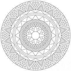 Leaf Flower Petal Coloring Mandala Art Simple Graphic Shape Vector Floral Oriental Outline Vintage Decorative Elements Pattern Illustration Islam Arabic Indian Turkish Mystic Religion Morals Lotus