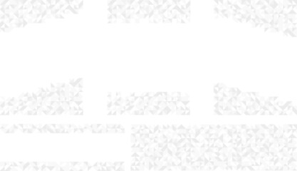 Abstract geometric background set. Triangular wallpapers triangles pattern design. Minimalist gray and white triangles on transparent clear background