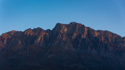 sunset in the mountains