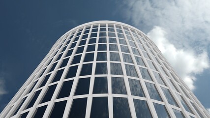 Glass mirror of the facade of buildings.