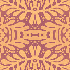 Azulejos tiles. Seamless portugal mosaic. Retro majolica texture.